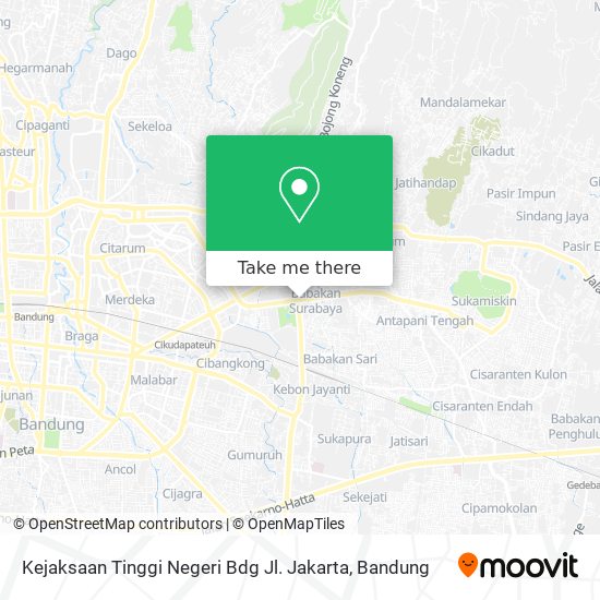 Kejaksaan Tinggi Negeri Bdg Jl. Jakarta map