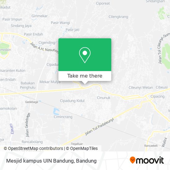 Mesjid kampus UIN Bandung map