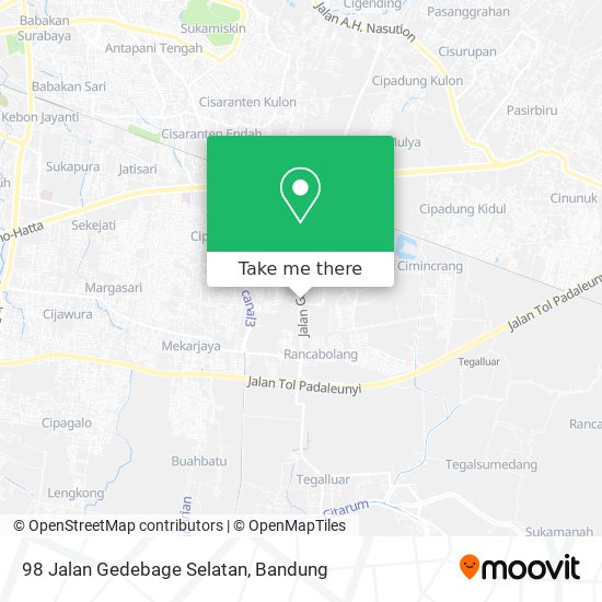 98 Jalan Gedebage Selatan map