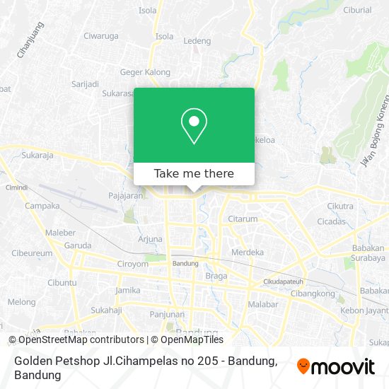 Golden Petshop Jl.Cihampelas no 205 - Bandung map