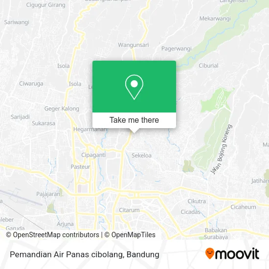 Pemandian Air Panas cibolang map