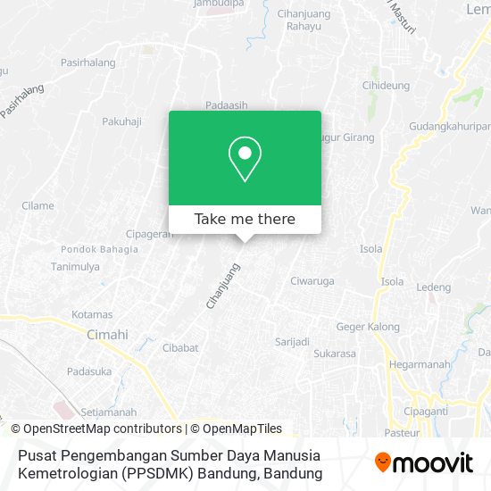 Pusat Pengembangan Sumber Daya Manusia Kemetrologian (PPSDMK) Bandung map
