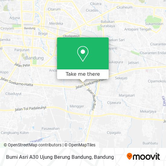 Bumi Asri A30 Ujung Berung Bandung map