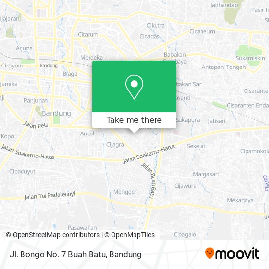 Jl. Bongo No. 7 Buah Batu map