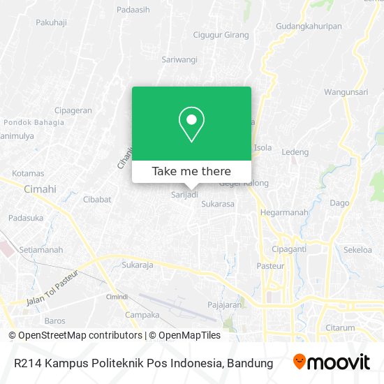 R214 Kampus Politeknik Pos Indonesia map