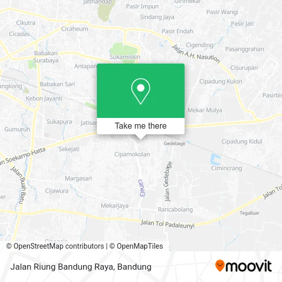 Jalan Riung Bandung Raya map