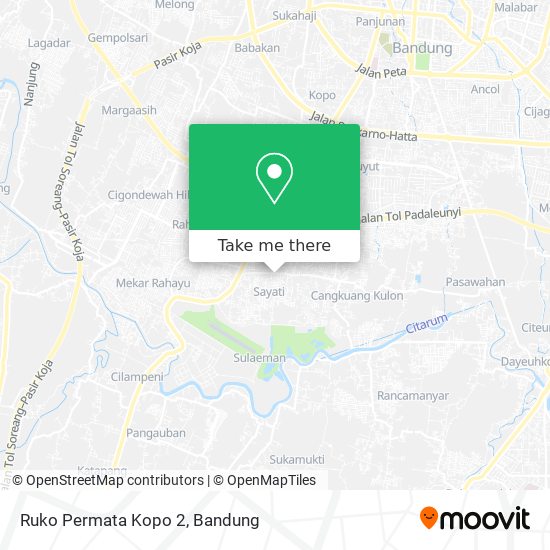 Ruko Permata Kopo 2 map