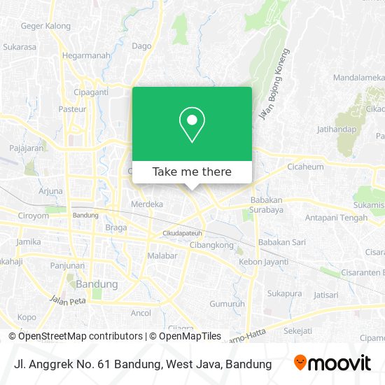 Jl. Anggrek No. 61 Bandung, West Java map