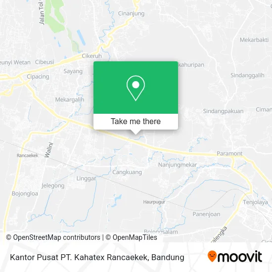 Kantor Pusat PT. Kahatex Rancaekek map