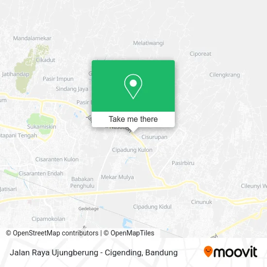 Jalan Raya Ujungberung - Cigending map