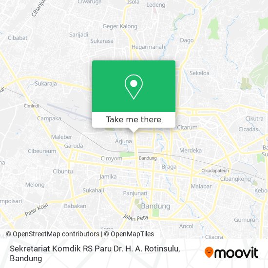 Sekretariat Komdik RS Paru Dr. H. A. Rotinsulu map