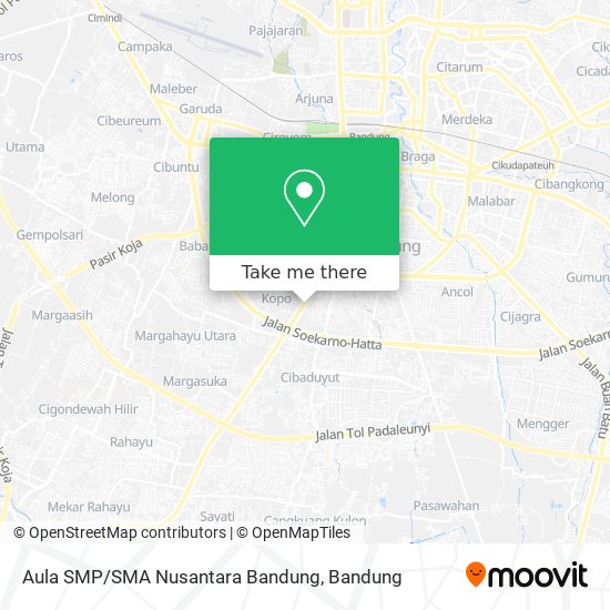 Aula SMP/SMA Nusantara Bandung map