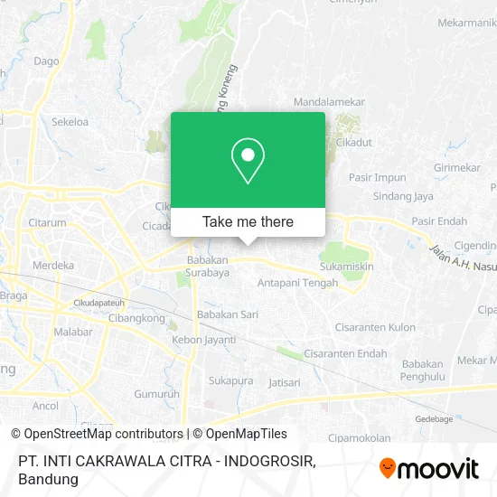 PT. INTI CAKRAWALA CITRA - INDOGROSIR map
