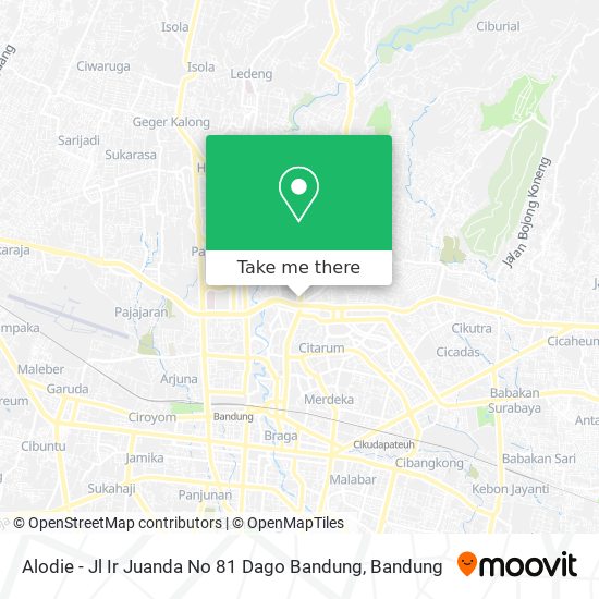 Alodie - Jl Ir Juanda No 81 Dago Bandung map
