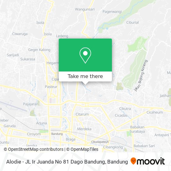 Alodie - JL Ir Juanda No 81 Dago Bandung map