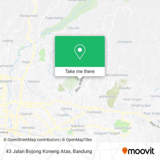 43 Jalan Bojong Koneng Atas map