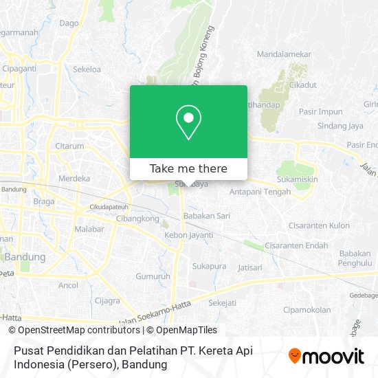 Pusat Pendidikan dan Pelatihan PT. Kereta Api Indonesia (Persero) map