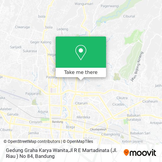 Gedung Graha Karya Wanita,Jl R E Martadinata (Jl. Riau ) No 84 map