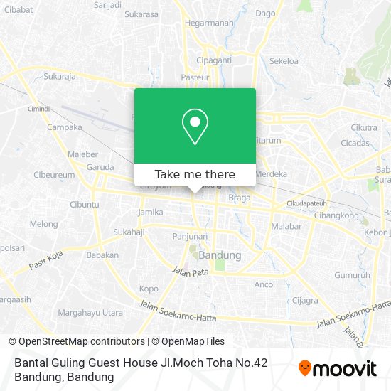 Bantal Guling Guest House Jl.Moch Toha No.42 Bandung map