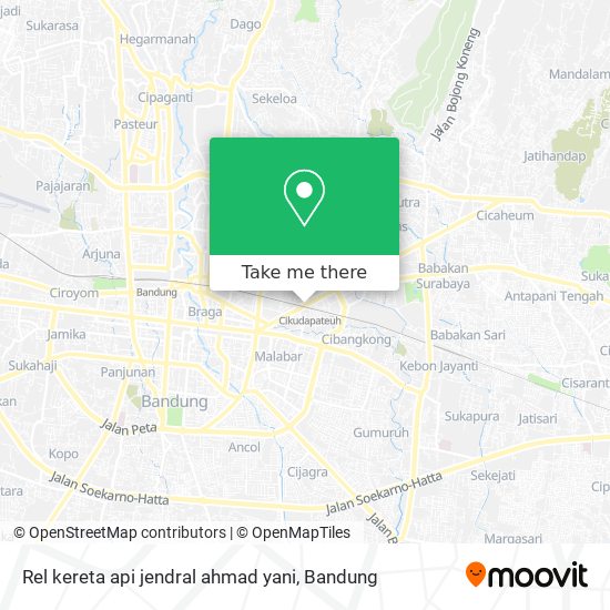 Rel kereta api jendral ahmad yani map