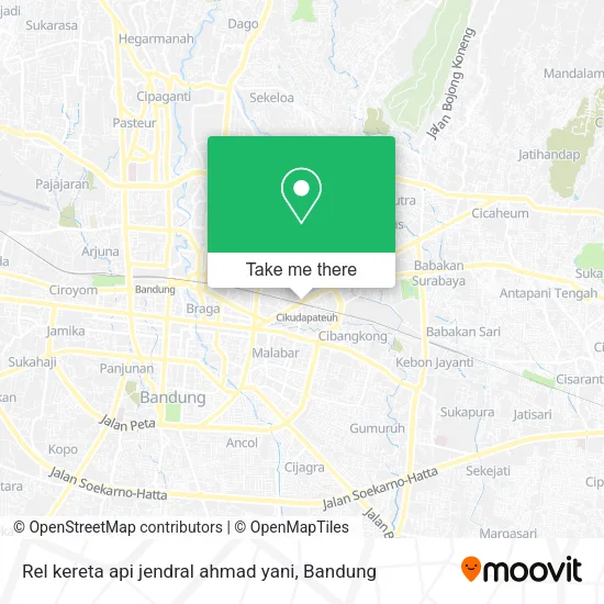Rel kereta api jendral ahmad yani map