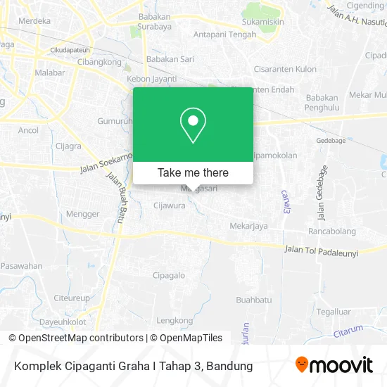 Komplek Cipaganti Graha I Tahap 3 map