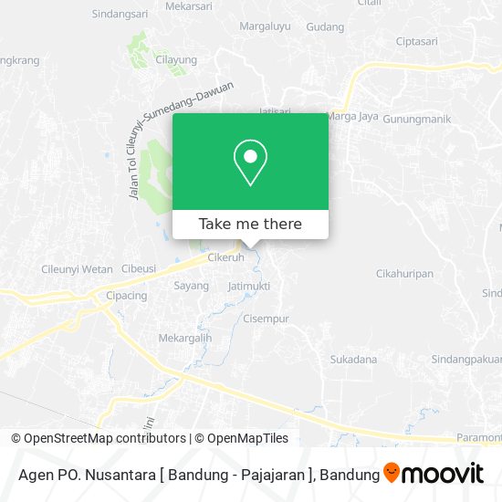Agen PO. Nusantara [ Bandung - Pajajaran ] map