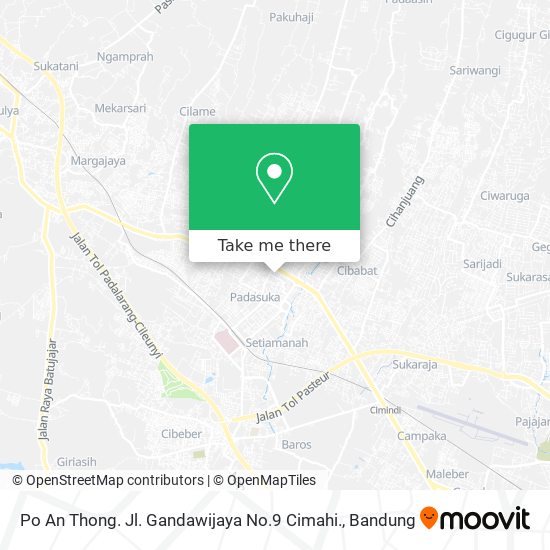 Po An Thong. Jl. Gandawijaya No.9 Cimahi. map