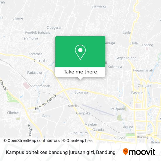 Kampus poltekkes bandung jurusan gizi map