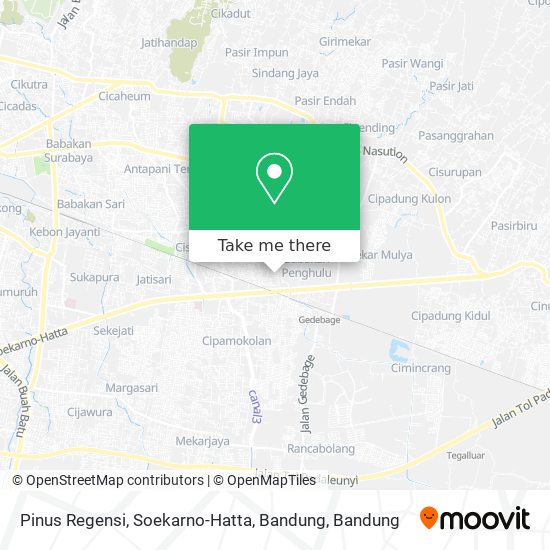 Pinus Regensi, Soekarno-Hatta, Bandung map