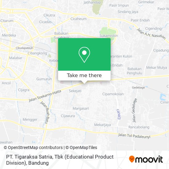 PT. Tigaraksa Satria, Tbk (Educational Product Division) map