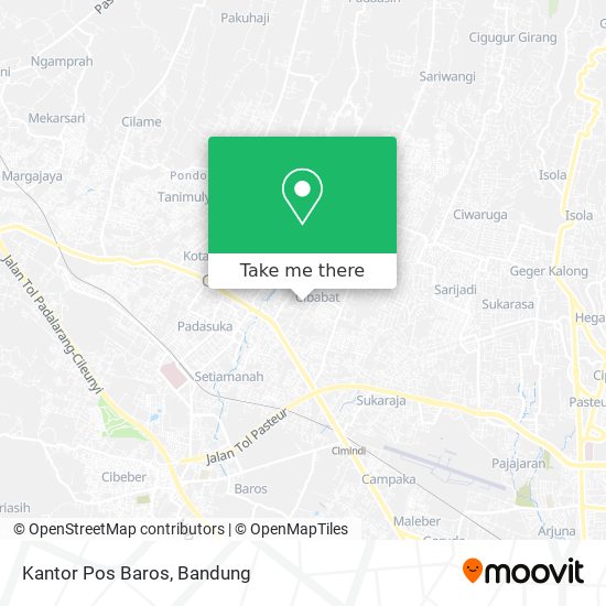 Kantor Pos Baros map