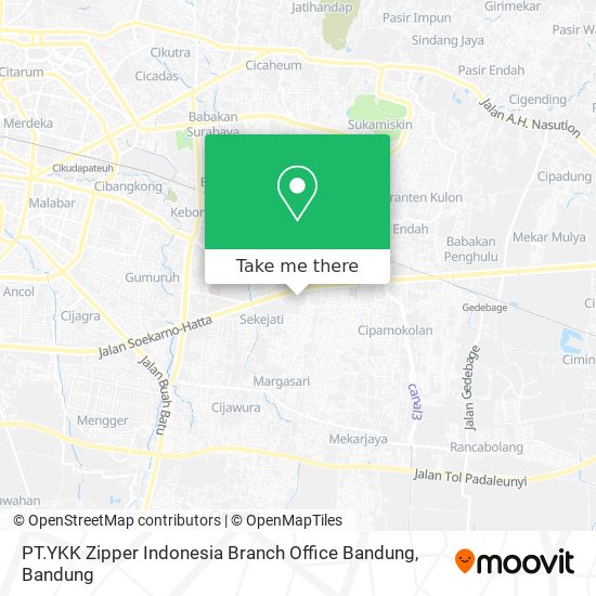 PT.YKK Zipper Indonesia Branch Office Bandung map