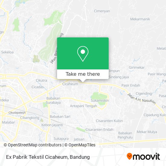 Ex Pabrik Tekstil Cicaheum map