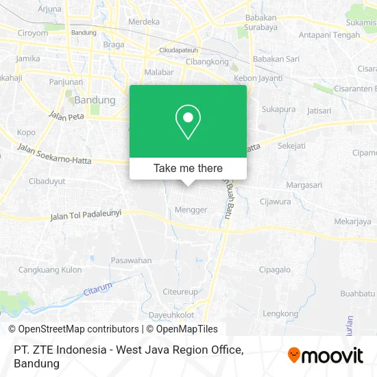 PT. ZTE Indonesia - West Java Region Office map