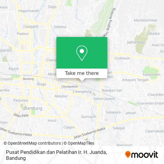 Pusat Pendidikan dan Pelatihan Ir. H. Juanda map