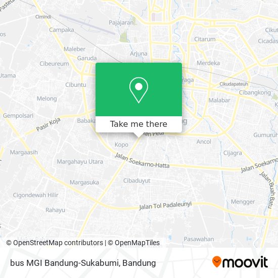bus MGI Bandung-Sukabumi map