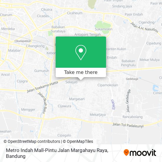 Metro Indah Mall-Pintu Jalan Margahayu Raya map