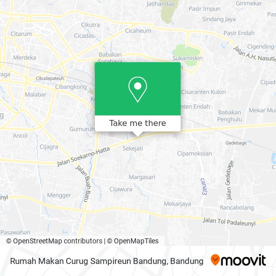 Rumah Makan Curug Sampireun Bandung map