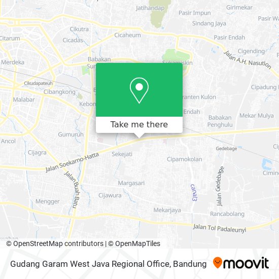 Gudang Garam West Java Regional Office map