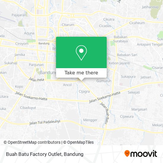 Buah Batu Factory Outlet map