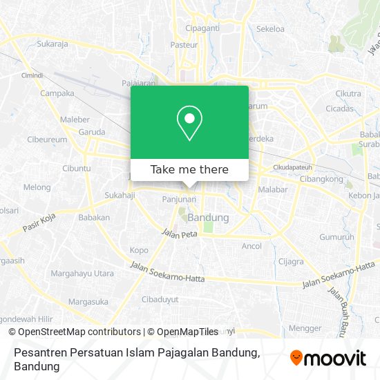 Pesantren Persatuan Islam Pajagalan Bandung map