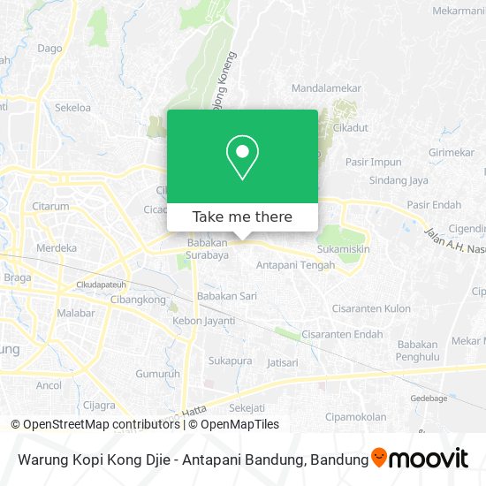Warung Kopi Kong Djie - Antapani Bandung map