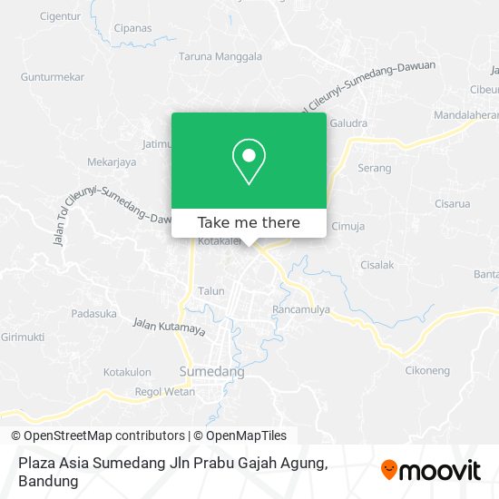 Plaza Asia Sumedang Jln Prabu Gajah Agung map