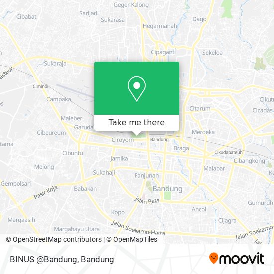 BINUS @Bandung map