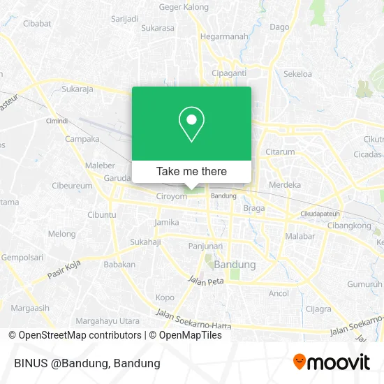 BINUS @Bandung map