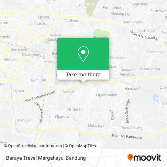Baraya Travel Margahayu map