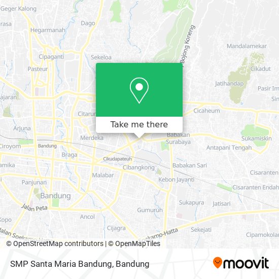 SMP Santa Maria Bandung map