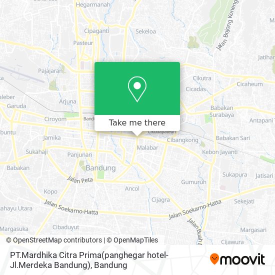 PT.Mardhika Citra Prima(panghegar hotel-Jl.Merdeka Bandung) map