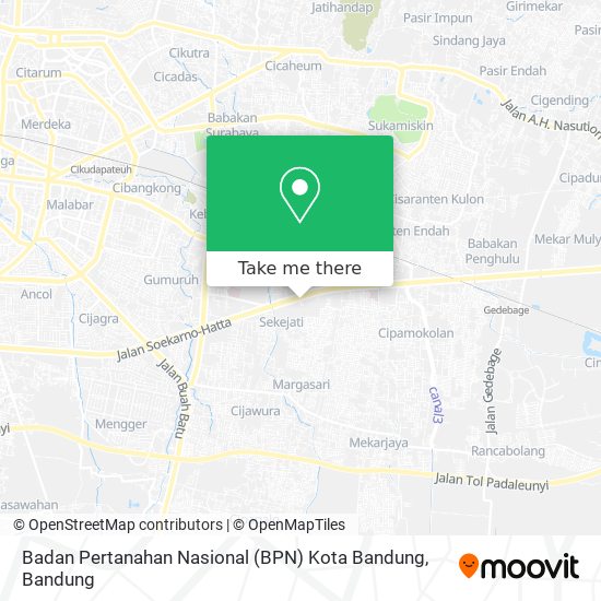 Badan Pertanahan Nasional (BPN) Kota Bandung map